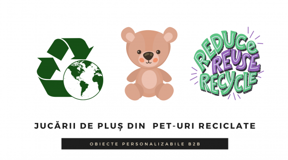 Jucării de pluș din PET-uri reciclate 